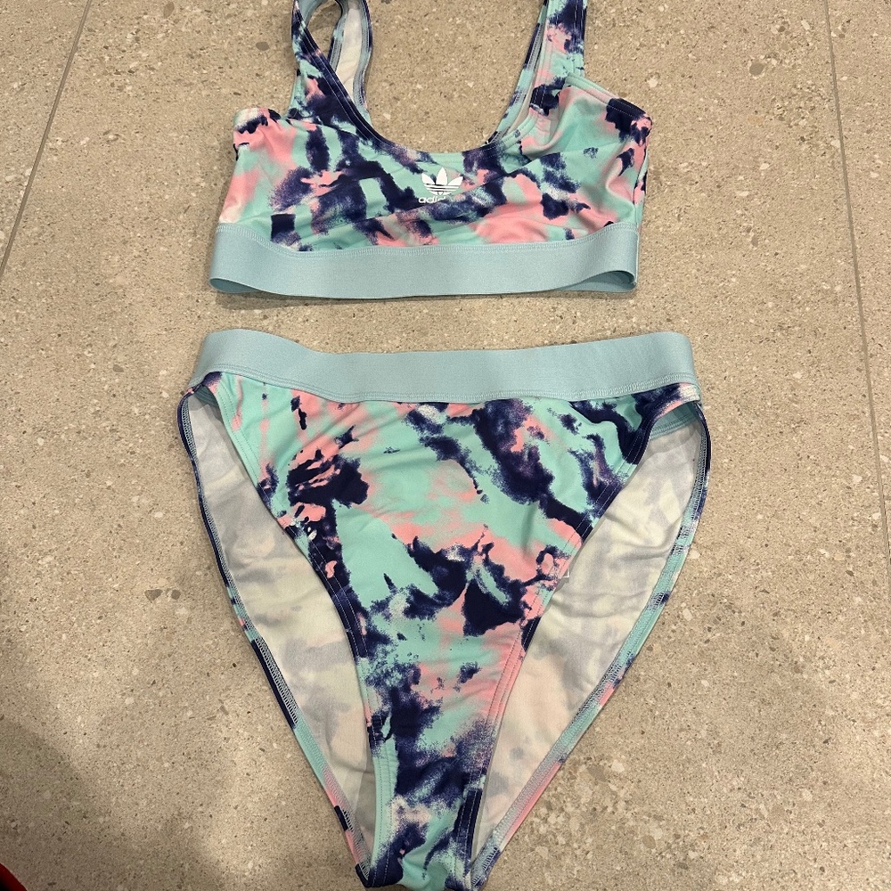 ADIDAS LADIES TWO PIECE BIKINI BATHING SWIM SUIT MEDIUM